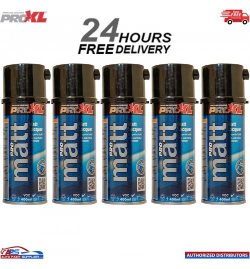 5x ProXL ProMatt 400ml Aerosol Lacquer Clearcoat Pro XL Pro Matt